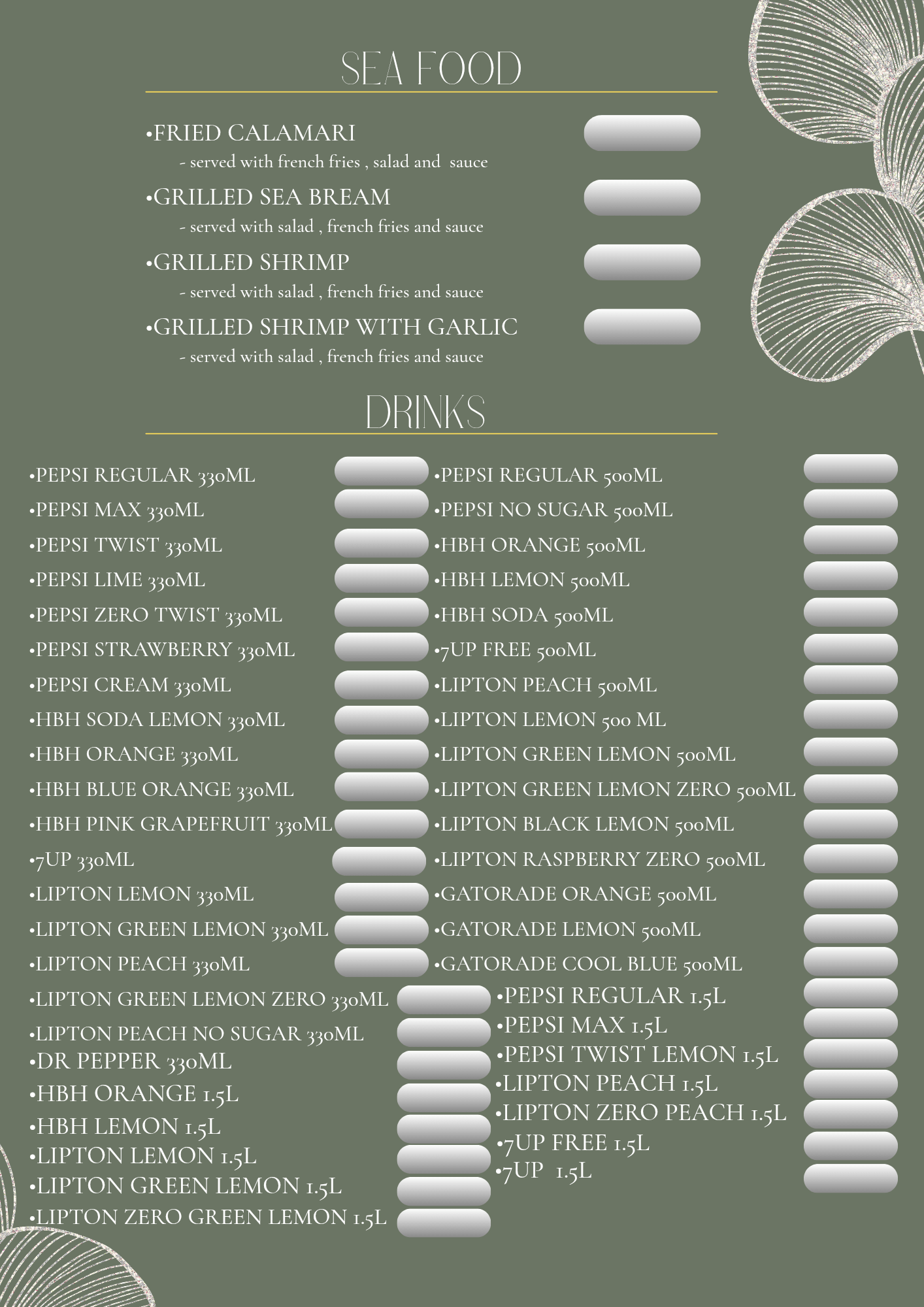 Laganas Restaurant Menu 1